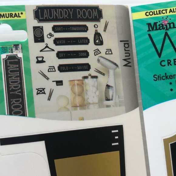 Laundry Room Wall Decal Set - Black and Gold Home Laundry 101 Décor - Picture 6 of 7
